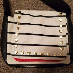 Stripes and Hearts Crossbody Bag